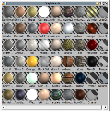 VrayMaterials.PNG (208.84 KiB) Viewed 5186 times VrayMaterials.PNG