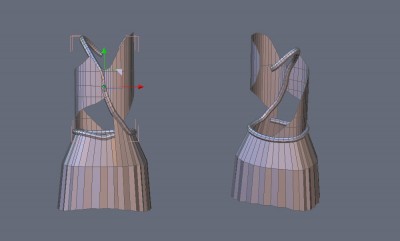 Simple dress form in Hexagon