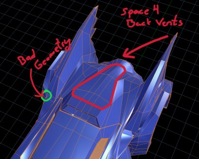 Space must be left for placing later the back vents.