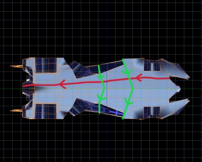 Loops should go all around the model, it makes UVMapping easier and also the Zbrush modeling.