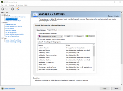 NVIDIA Control Program.png (81.02 KiB) Viewed 5727 times NVIDIA Control Program.png